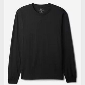 Gap Organic Cotton Long Sleeve T-Shirt True Black M Tall NWT